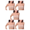 thumbnail image 2 of sweethay Sujetador inalámbrico Sujetadores sin tirantes Cierre sin costuras con buena elasticidad Color simple Fácil de combinar Vestido de color carne METRO 5Conjunto, 2 of 6