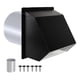 thumbnail image 1 of Cubierta de ventilación de secadora, acero recubierto de aluminio, aleta de ventilación de escape exterior, tapa sellada de pared 6 pulgadas Negro, 1 of 9