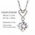 thumbnail image 6 of Women's Heart Pendant Necklace, Silver-Tone Clear Round Stone Necklace, Romantic Fashion Necklace for Women, 6 of 7