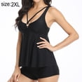 thumbnail image 2 of Trajes de baño tankini para mujer, trajes de baño de dos piezas, camiseta sin mangas con pantalones cortos, trajes de baño con control de barriga, 2 of 7