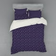 thumbnail image 2 of Ambesonne Floral Bedding Set 3 Pcs, Bell Flowers Ears of Wheat, Twin, Dark Purple Mint Green, 2 of 3