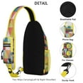 thumbnail image 2 of Boho Aesthetic Sling Bag, Lightweight Artistic Crossbody Daypack with Abstract Watercolor Print, Great for Commuting, Hiking, and Short Trips, 2 of 5