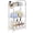 Clear, variant on Movanne 3-Tier Rolling Acrylic Storage Cart with Hooks, Baskets & Lockable Wheels – Kitchen, Bathroom, Office