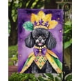 thumbnail image 3 of Black Poodle King of Mardi Gras Garden Flag 11.25 in x 15.5 in, 3 of 5