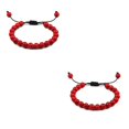 thumbnail image 2 of Qarigey unisex con piedras preciosas naturales, joyería, idea de regalo, para mujer, para hombre, línea negra+rojo Línea negra+roja 2Conjunto, 2 of 6