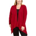 thumbnail image 1 of Anne Klein Womens Solid Cardigan Sweater, Red, Plus Size, 3X, 1 of 1