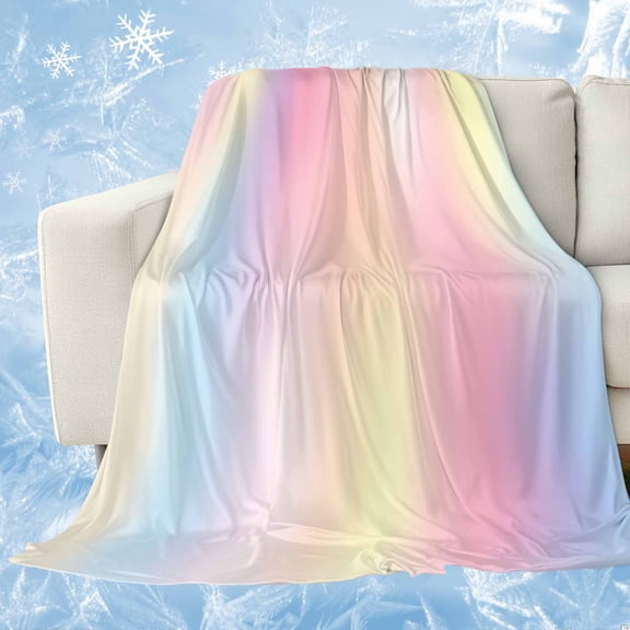 Pink Purple Cooling Blanket,Lightweight Breathable Summer Throw Blanket with Double Sided Cold Effect,Modern Colorful Ombre Abstract Tie Dye Art Picnic Blankets Bed Sheet for Hot Sleepers 40"x60"
