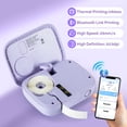 thumbnail image 6 of Label Maker Machine, Portable Bluetooth Label Printer with Tape, Inkless Label Maker Handheld for Home Office Organization, Purple, 6 of 8