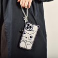 thumbnail image 5 of iPhone 12 Pro Max Bear Case, Clear Cute Sparkle Transparent Soft TPU Stylish Plating Pattern Luxury Case Cover with Lovely Strap Bracelet Chain Women Girls Case for iPhone 12 Pro Max-Purple, 5 of 15
