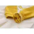 thumbnail image 3 of ContiKids Toddler Girls Long Sleeve Banana Graphic Printed Casual Cotton Sweatshirt Dress Yellow White 2-3 Years, 3 of 5