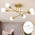 thumbnail image 5 of 6 Lights Chandelier Lighting, Semi Flush Mount Ceiling Light Fixture,Modern Ceiling Lamps for Kitchen Dining Living Room Bedroom, 5 of 6
