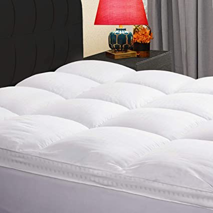 Karrism Extra Thick Mattress Topper Queen Cooling Mattress Pad Cover Topper 400tc Cotton Pillow Top 8 21inch Deep Pocket Walmart Com Walmart Com