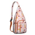 thumbnail image 1 of Foodie Sling Backpack – Delicious Dessert & Candy Pattern Shoulder Bag, Fashionable Lightweight Daypack for Work & School, 1 of 1