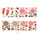 thumbnail image 3 of 80*80mm Pegatinas de suelo con huellas navideñas, patrón de bastón de caramelo, pegatinas de pared para ventana Diy, 3 of 5