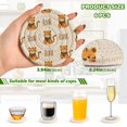 thumbnail image 3 of Haosy Set of 6 Drink Woven Coaster with Holder Heat Resistant Non-Slip Bar Coasters 4 Inches Cute Cartoon Playful Tiger, 3 of 7