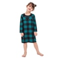 thumbnail image 3 of Christmas Family Matching Pajamas Long Sleeve Green Plaid Cotton Pj Set Festival Party Sleepwear with Button, 3 of 6