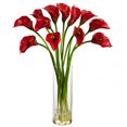 thumbnail image 1 of Mini Calla Lily Silk Flower Arrangement - Red, 1 of 1