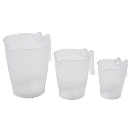 

6414163 MEASURING CUP SET Home Plus Plastic Clear Measuring Cup Set (Pack of 1)