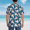 thumbnail image 6 of Balery Cute Salamander Print Men's Hawaiian Shirts Short Sleeve Beach Shirt Relaxed Fit Vacation Button Down Shirts-Large, 6 of 9
