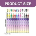 thumbnail image 6 of 2PC Fine Tips 3D Nail Art Pens, 12 Colors 0.5 MM Nail Marker Pens Nail Point Graffiti Dotting Drawing Painting Liner Pen for Home Salon Quickly Dry Nail Art, 6 of 9