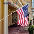 thumbnail image 3 of 6 Ft Tangle Free Spinning Flagpole Silver Pole Gold Globe with USA Flag Car Sticker Rust Free Wind Resistant (American Classic White), 3 of 9