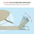 thumbnail image 4 of Set of 2 Beach Lounge Chair Sun Lounger, Folding Ground Beach Mat, Beige, 4 of 9