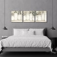thumbnail image 5 of Epic Art 'Ivory Vases in a Row' by Cindy Jacobs, Acrylic Glass Wall Art, 3 Piece Set, 72" x 24", 5 of 8