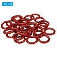 thumbnail image 3 of Uxcell 50mm Natural Wooden Rings, 30 Pack Wood Ring Round Linking Rings Wood Loop Circle for Craft, Red, 3 of 8