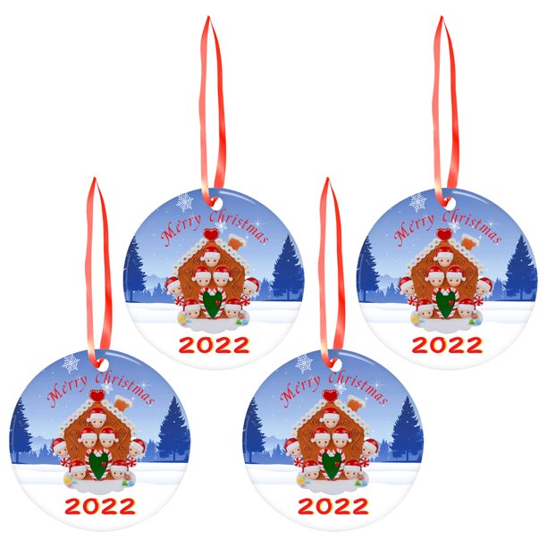 Regalo de Navidad para ella Regalo para Navidad Colgante Árbol de Navidad Decoración 4PCS Wmkox8yii fhajkh4740