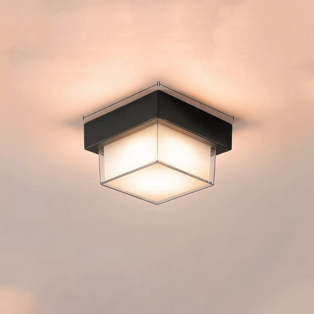 Lámpara de techo impermeable para exterior, moderna y sencilla, para terraza, entrada, pasillo, patio, balcón, luz de pared, lámpara de techo de hierro