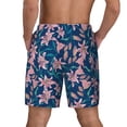thumbnail image 2 of Lsque Mens Swim Trunks Lilies Flowers Pattern - Bathing Suit Compression Liner - Beach Swim Shorts Swimwear - (S-3XL) - Stretch Quick Dry -3X-Large, 2 of 9