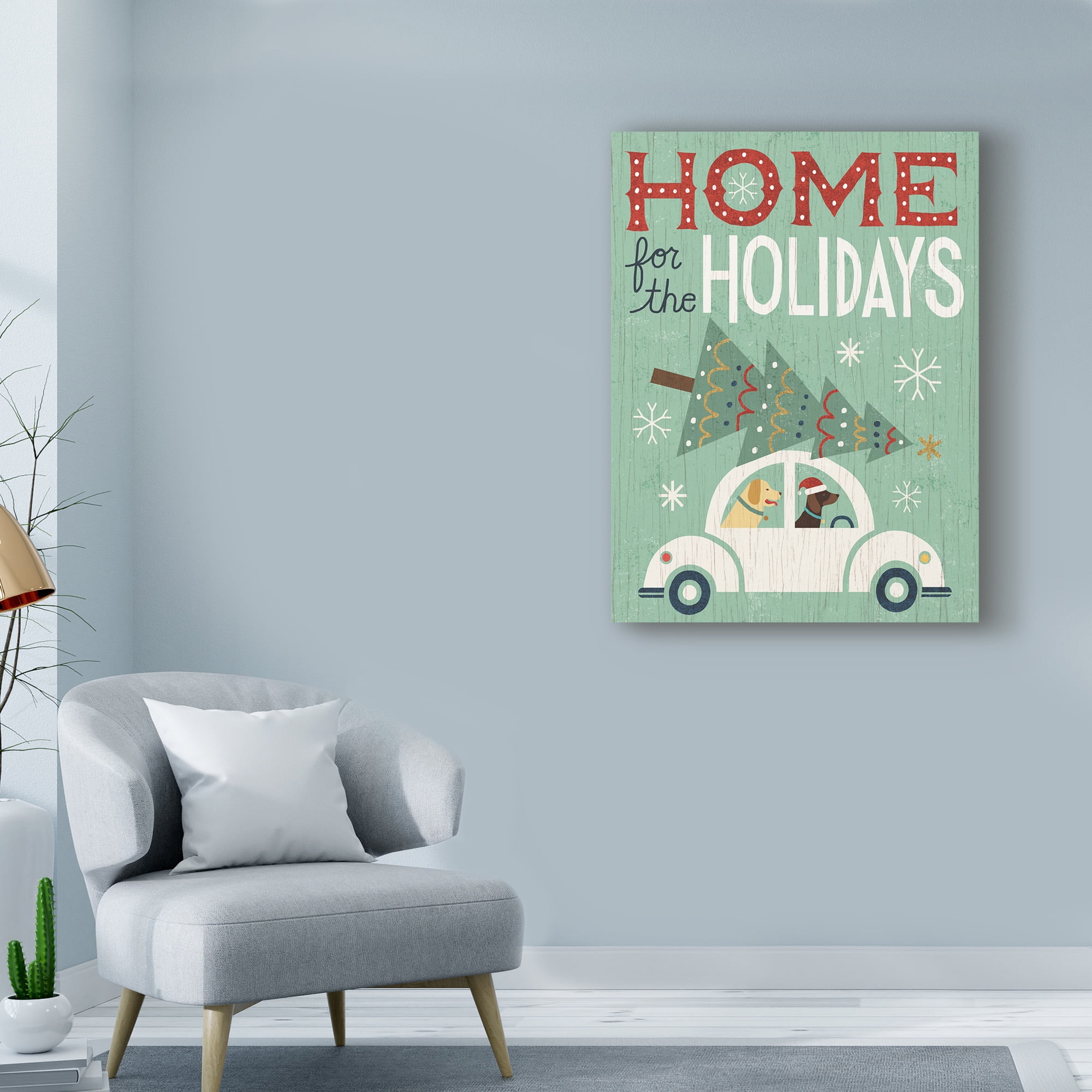 Trademark Fine Art 'Holiday on Wheels I' Canvas Art by Michael Mullan