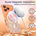 thumbnail image 4 of JETech Glitter Case for iPhone 17 Pro Max 6.9-Inch Compatible with MagSafe, Clear Cute Bling Sparkle for Women and Girls, Shiny Shockproof Magnetic Sparkly Phone Cover (Orange), 4 of 6