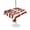 Brown, Red, Blue, variant on Outdoor Tablecloth with Umbrella Hole for Patio/Picnic/Party/Camping, Thin Red Lines Waterproof Table Cloth Round Cover Washable, Patriotic Bow Vintage Distressed Striped (Dia 60")