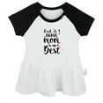 thumbnail image 1 of Dad And I Agree Mom Is The Best Funny Dresses For Baby, Newborn Babies Skirts, Infant Princess Dress, 0-24M Kids Graphic Clothes (Black Raglan Dresses, 18-24 Months), 1 of 4