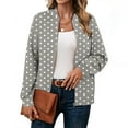 thumbnail image 5 of TKLPEHG Womens Loose Casual Jacket Coats Vintage Full Zip Jackets Fashion Spring Fall Clothes Outerwear (Gray,M), 5 of 6
