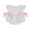 White, variant on Rovasas Baby Girl Birthday Romper Colorful Dots Print Fly Sleeve Bodysuit