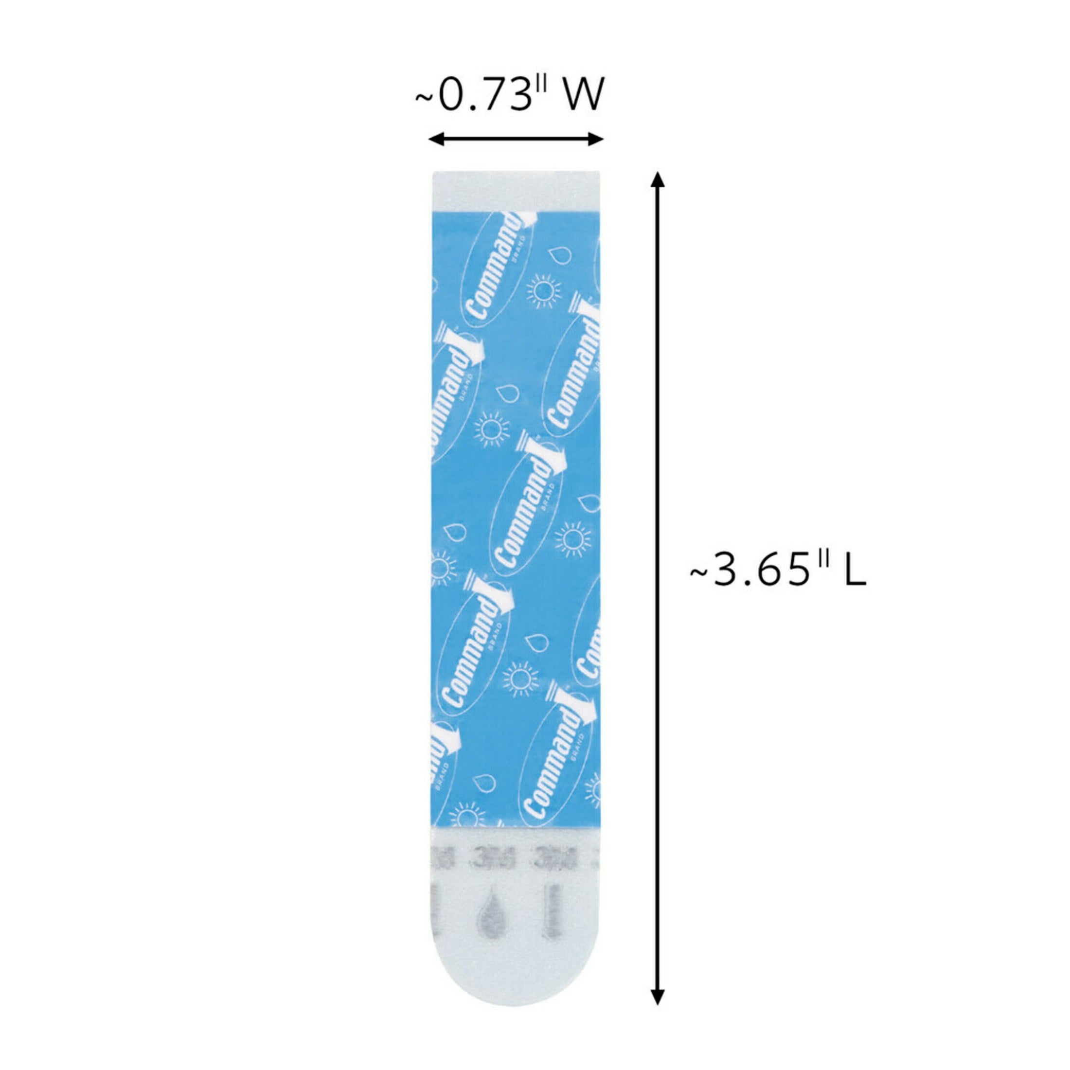 Command refill strips, blue, large, 4 strips/pack,  4 pack
