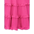 thumbnail image 4 of Planet Gold Toddler & Girls Summer Sleeveless Tiered Dress with Tie Straps, Sizes 12M-18, 4 of 6