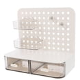 thumbnail image 1 of OULII Wall Peg Board Office Desk Accessories White Pegboard Material 1Set For Home Users And Office Workers, 1 of 8