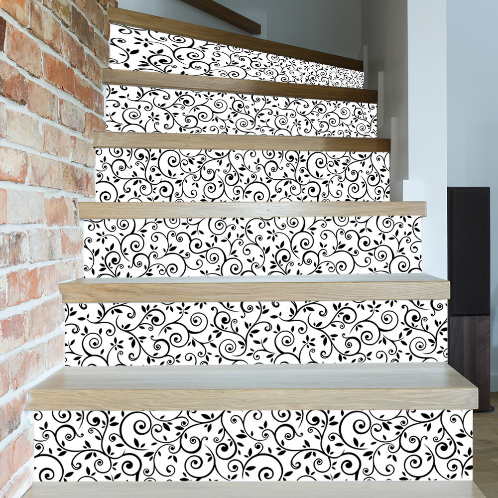 Stair Riser Strip Peel and Stick Vinyl Decal Self-Adhesive Easy to Trim & Clean Repositionable Removable Water-Resistant DIY Murals for Stair Stickers