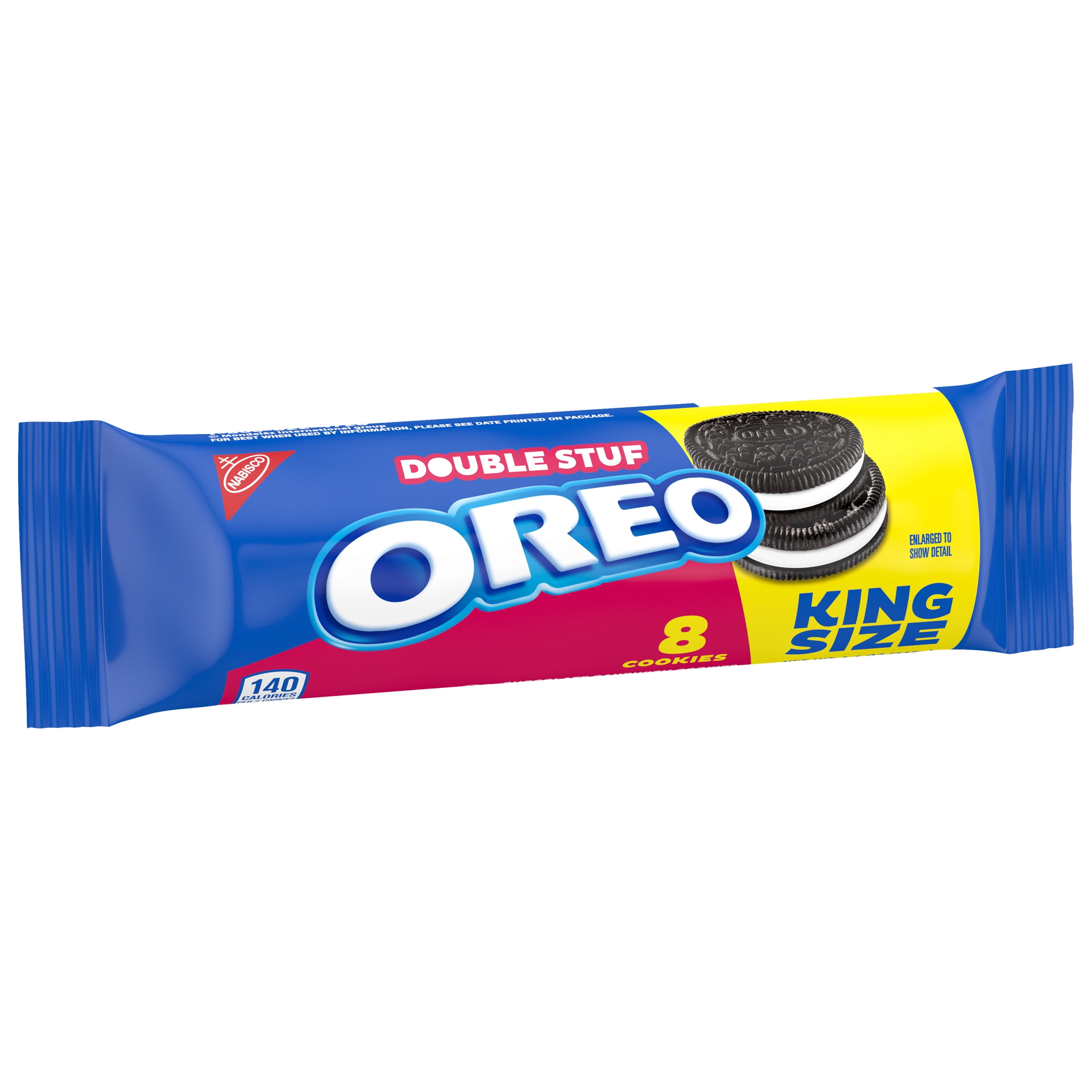 (3 pack) OREO Double Stuf Chocolate Sandwich Cookies, King Size Snack Pack, 4.1 oz