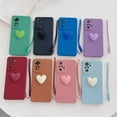 thumbnail image 6 of Note10s Cute 3D Love Heart Silicone Case On For Xiaomi Redmi Note 10 Pro 4g 10s 10pro 11 11s Lanyard Wrist Strap Cover Poco M5s, 6 of 7