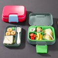 thumbnail image 2 of Bento Box, Lunch Box - Dienrx Lunch Box for Teens Lunch Container with 5 Compartments Leak Proof Portable Handle Microwave/Dishwasher, 1 Lunch Box, 2 of 9