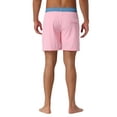 thumbnail image 3 of INSPIRE CHIC Men's Contrast Color Elastic Waist Lining Surfing Drawstring Swimming Shorts 32 Pink, 3 of 6