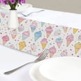 thumbnail image 4 of Yayeee Table Runner 70 inches Long for Home Kitchen Rectangle Dining Table Holiday Party Decoration, Colorful Ice Cream Pattern, 4 of 7