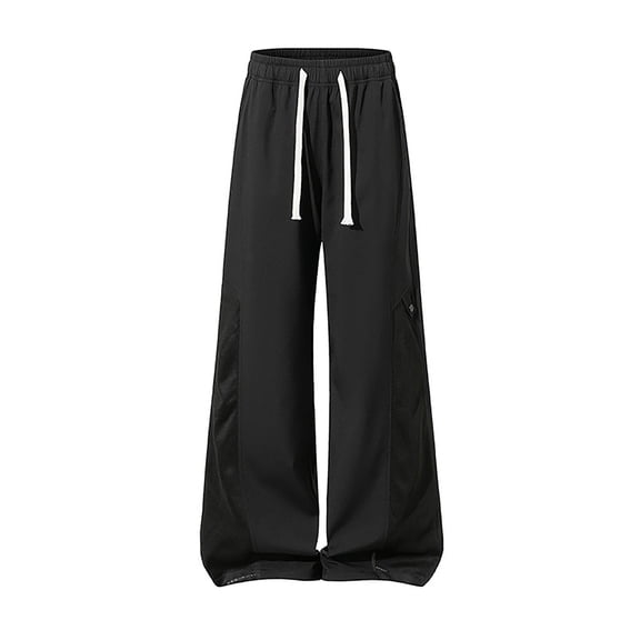 successthop Wide Leg Sweatpants Men Pants Drawstring Oversized Bottoms Big and Tall Rayon Breathable Workout Clothes XL