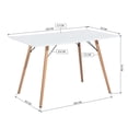 thumbnail image 4 of Mesa de Comedor Rectangular HOMEMAKE FURNITURE 120x70x74cm para 4-6 Personas, 4 of 7