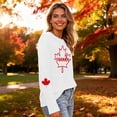 thumbnail image 4 of Uootdi T-Shirts Décontractés pour Femmes à Manches Longues Col Rond Canada Imprimé Graphique Coupe Ample Sorties de Fin de Semaine Hauts Doux Cadeau, 4 of 7