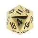 thumbnail image 5 of Dados D20 Veinte caras 22 mm 0.87 pulgadas Números poliédricos que n en la oscuridad Dorado perfke D20 Dados poliédricos, 5 of 7